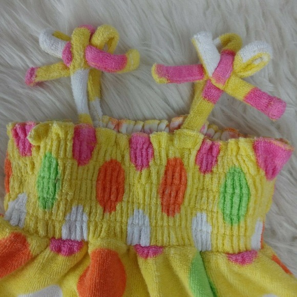 3/25$ OP Terri Cloth Polka Dot Smocked Baby Dress - Picture 4 of 6